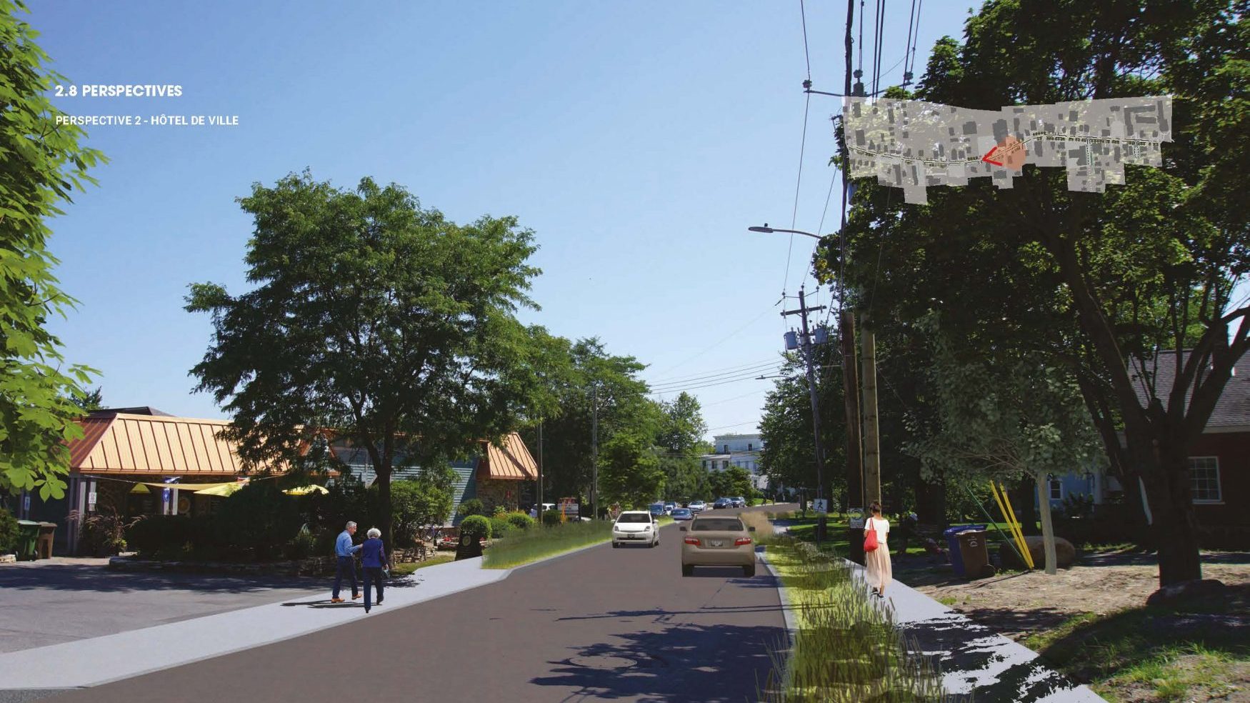 Le concept de réaménagement présenté par la Ville le 27 octobre 2020