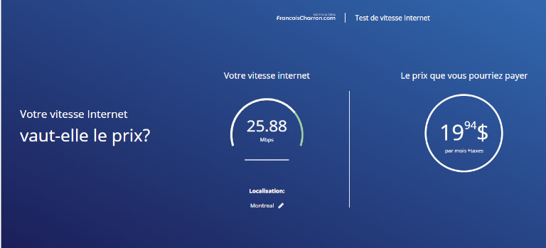 Plan Hub tester vitesse connexion internet forfait francoischarron.com