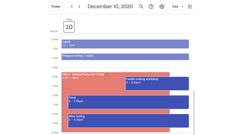 calendrier party de bureau Cholla Noël
