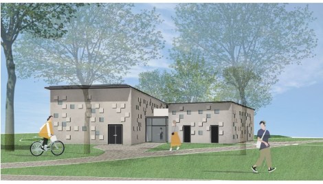 Façade projetée du chalet.