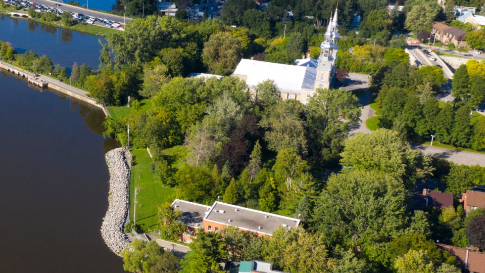 Vue aérienne du site de Fort-Lorette