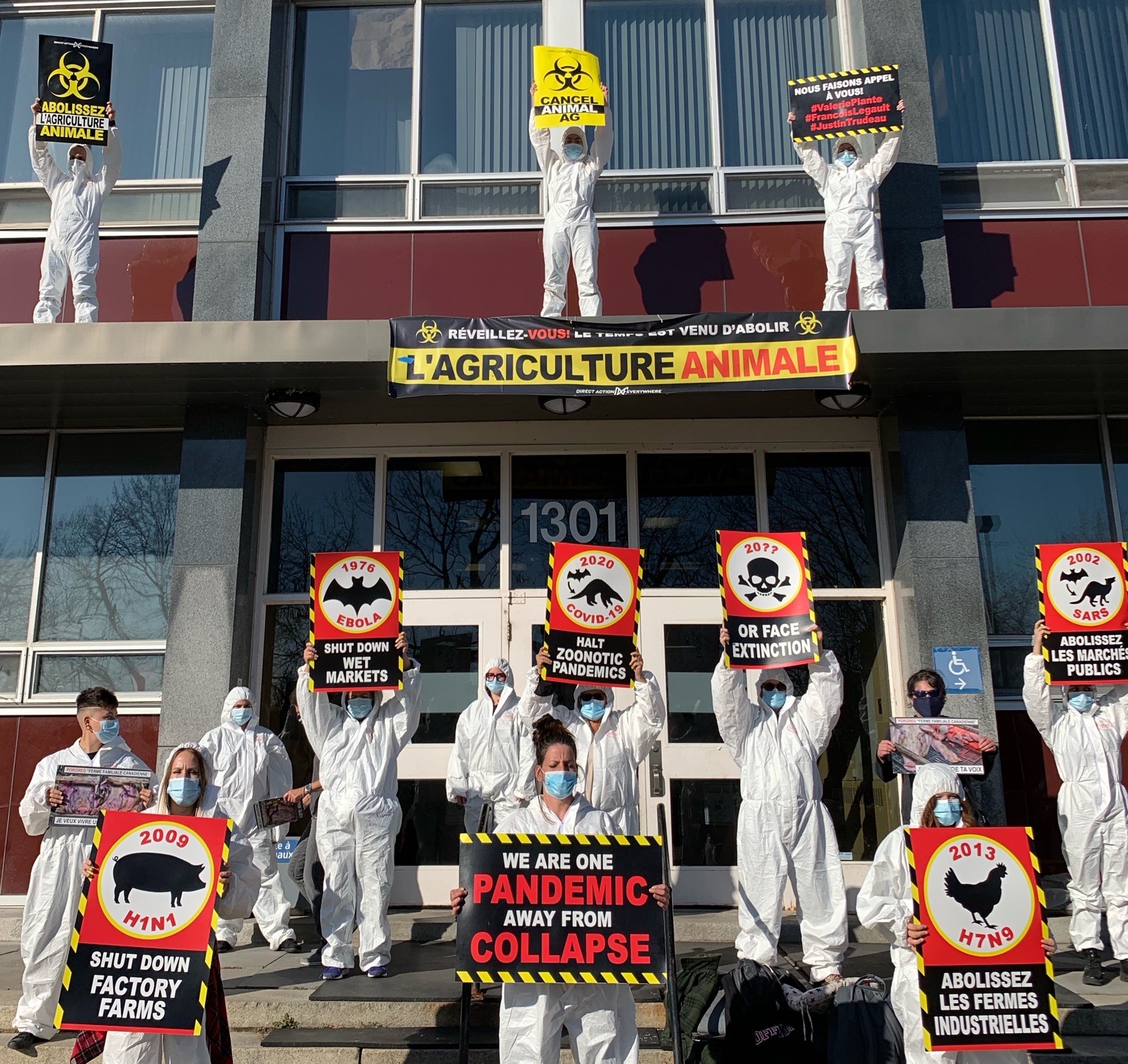 Les activistes de Direct Action Everywhere Montreal