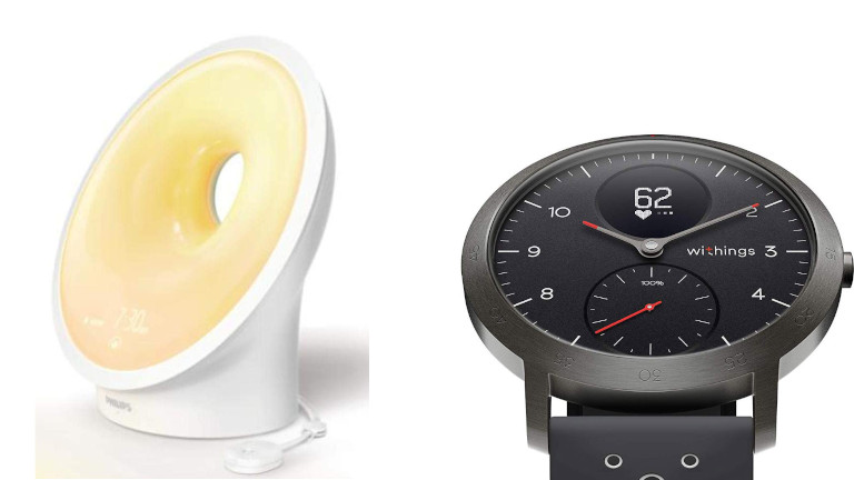 Une lampe simulant le soleil ou certaines montres intelligentes peuvent nous réveiller en douceur. Lampe SmartSleep Montre Withings