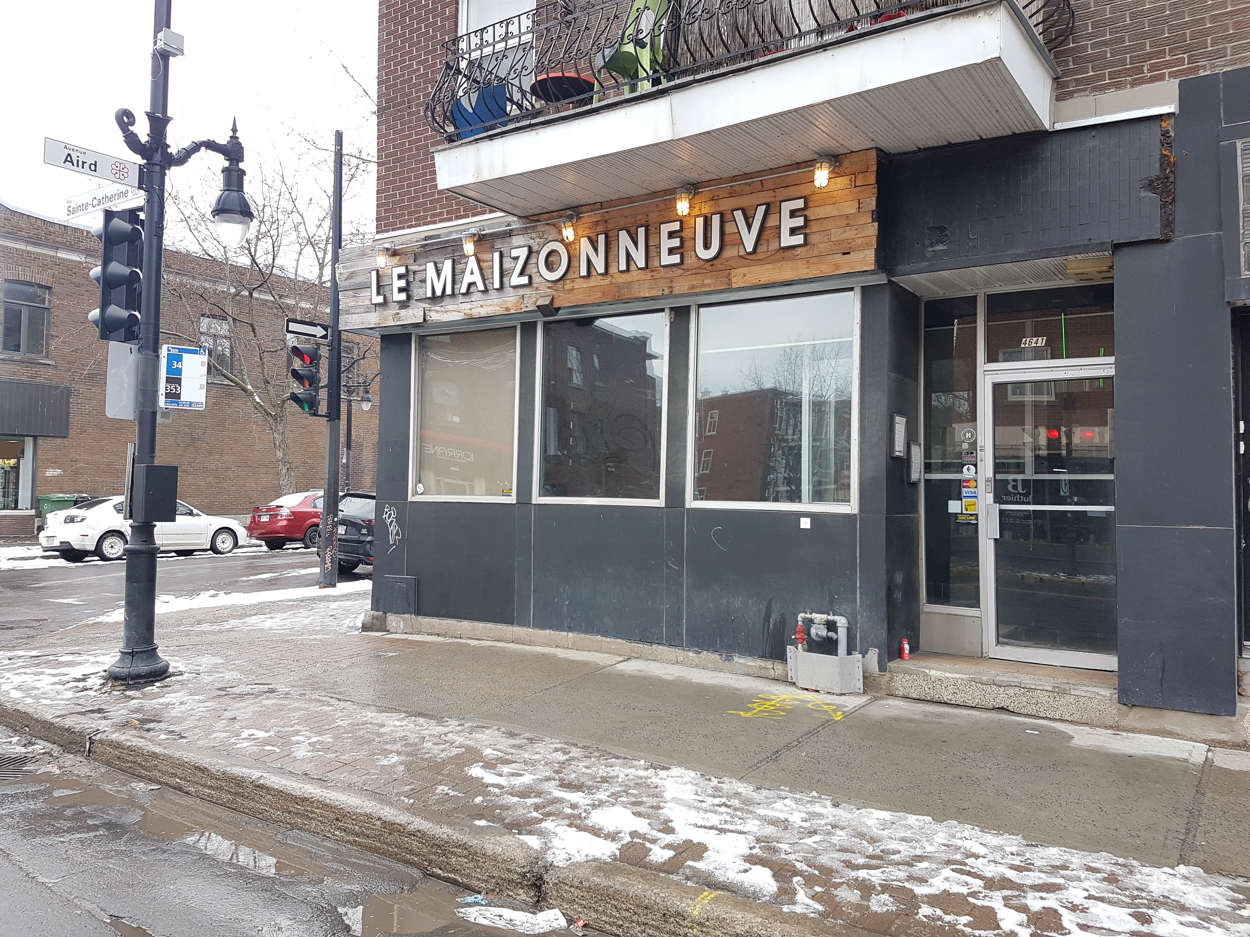 Photo de l'ancien resto Le Maizonneuve sur Sainte-Catherine.