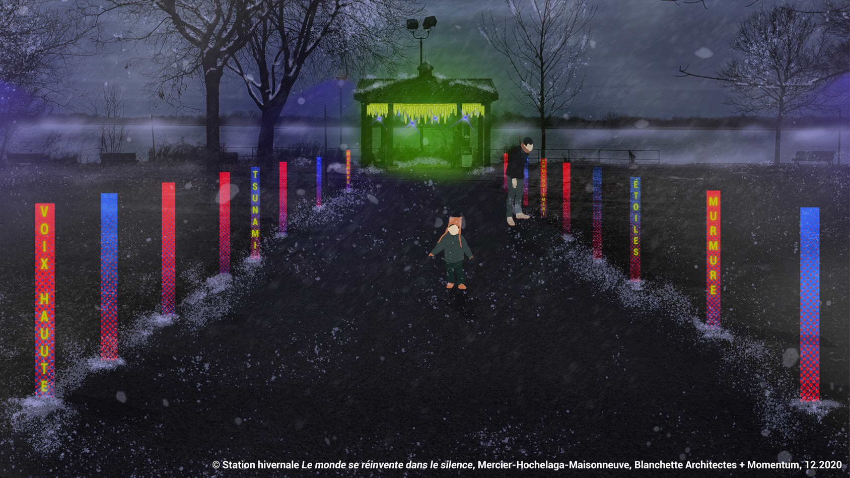 Un dessin de la station Bellerive.