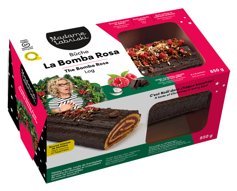 Emballage d'une b&ucirc;che de No&euml;l au chocolat