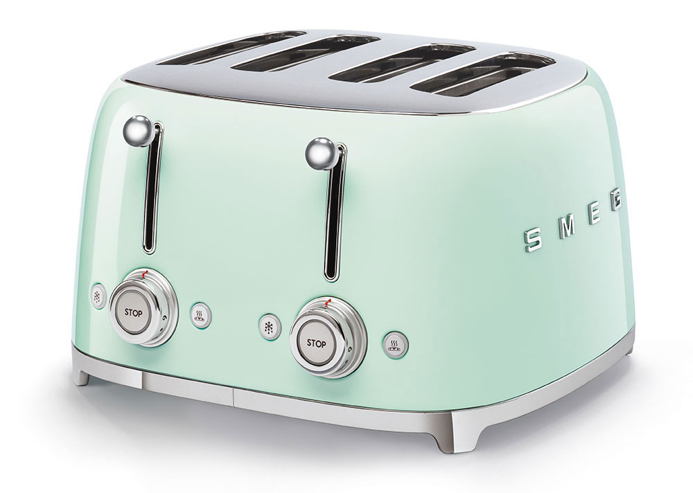 Grille-pain r&eacute;tro des ann&eacute;es 50 &ndash; 4 tranches &ndash; vert pastel