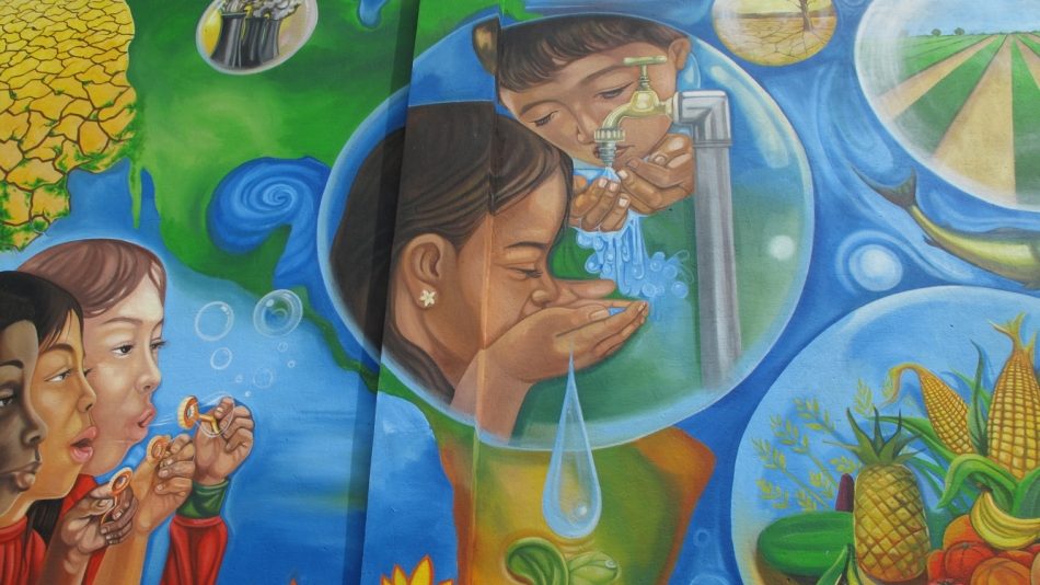 murale Cada gotita cuenta 