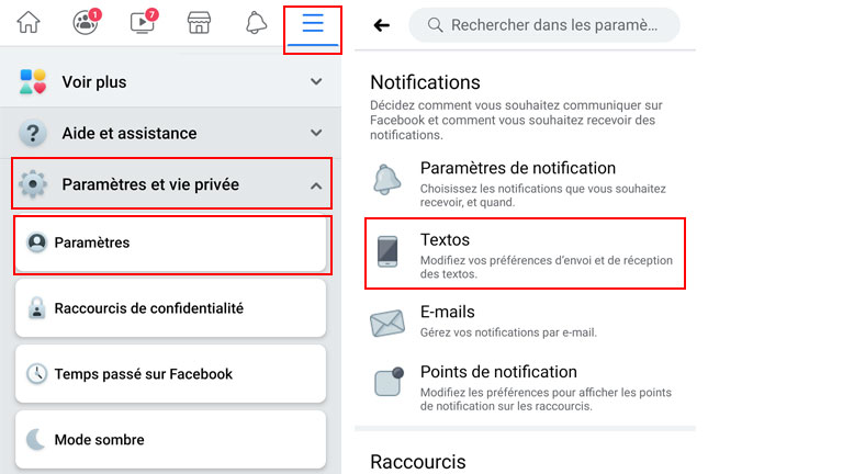 comment d&eacute;sactiver notifications facebook mobile 1