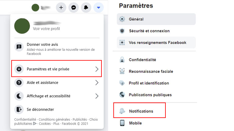 comment d&eacute;sactiver notifications facebook ordi 1