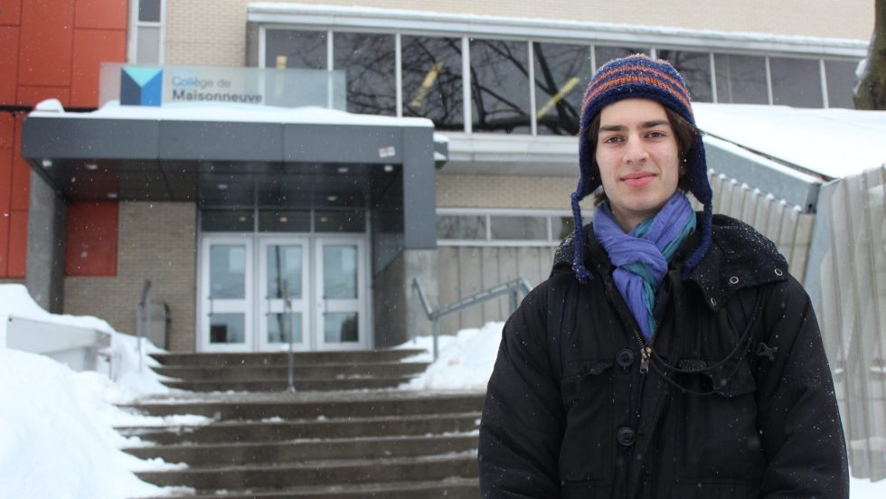 Majdi Hunter-Batal, étudiant au Collège de Maisonneuve.