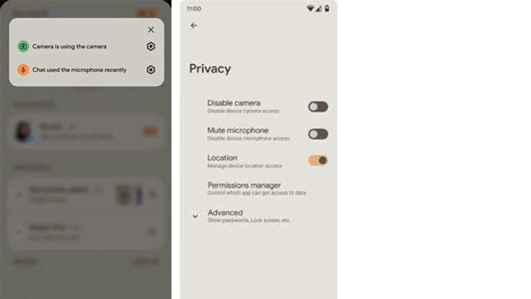 aper&ccedil;u nouveaut&eacute;s param&egrave;tres confidentialit&eacute;