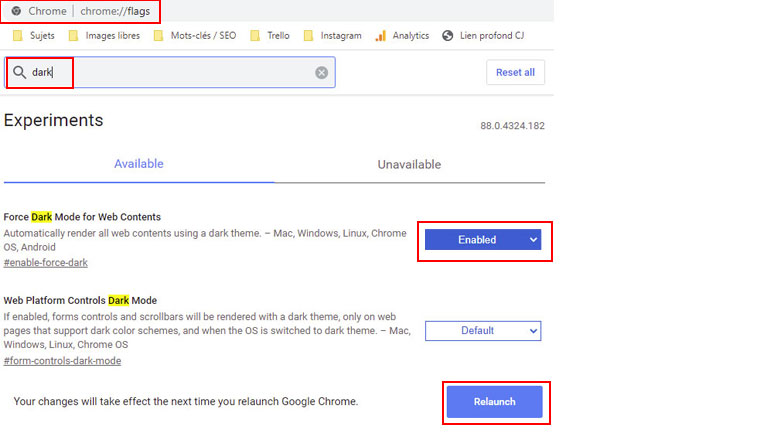 &eacute;tapes comment activer mode sombre google chrome ordinateur bureau portable