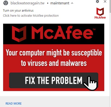 Fausse notification Chrome