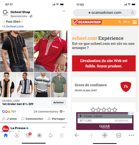Scamadviser d&eacute;tection site frauduleux