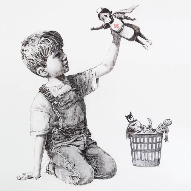 Vente record pour un Banksy, au profit du service de santé britannique