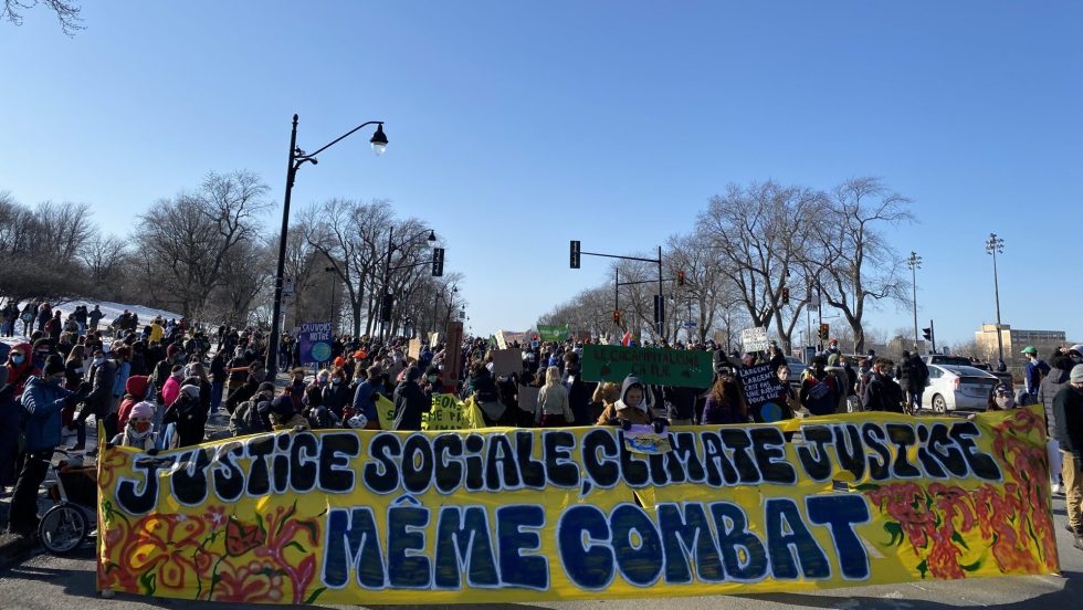 Manifestation pour la justice climatique