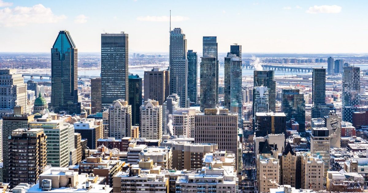 Le centre-ville de Montréal.