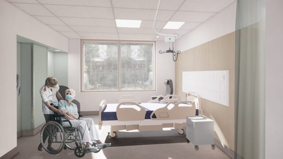 Le modèle d’une chambre individuelle une fois l’agrandissement de l’Hôpital de Verdun complété.