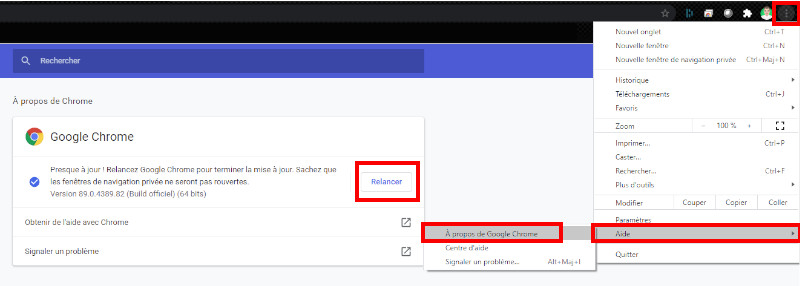 Voici comment mettre à jour le navigateur Google Chrome sur un ordinateur. Comment faire mise à jour 89.0.4389.90 Google Chrome