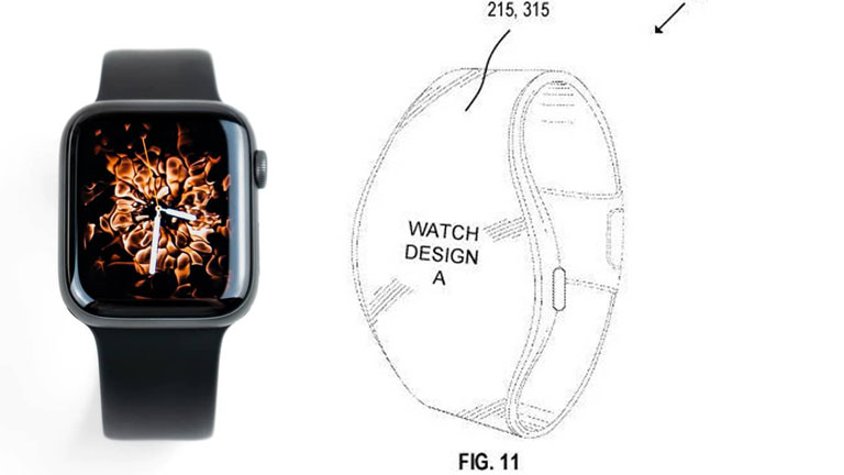 Face au croquis du brevet, impossible de deviner qu’il s’agit en fait d’une Apple Watch. comparaison apple watch nouveau modèle croquis brevet