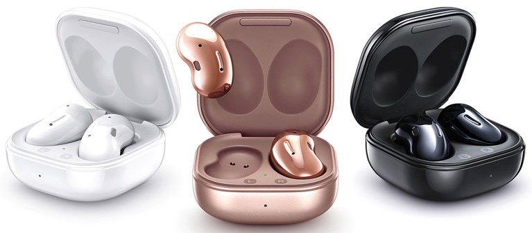 écouteurs boutons sans fil samsung galaxy buds live ergonomiques design bijoux