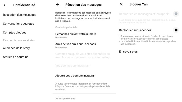 param&egrave;tres confidentialit&eacute; facebook messenger clairs revamp&eacute;s