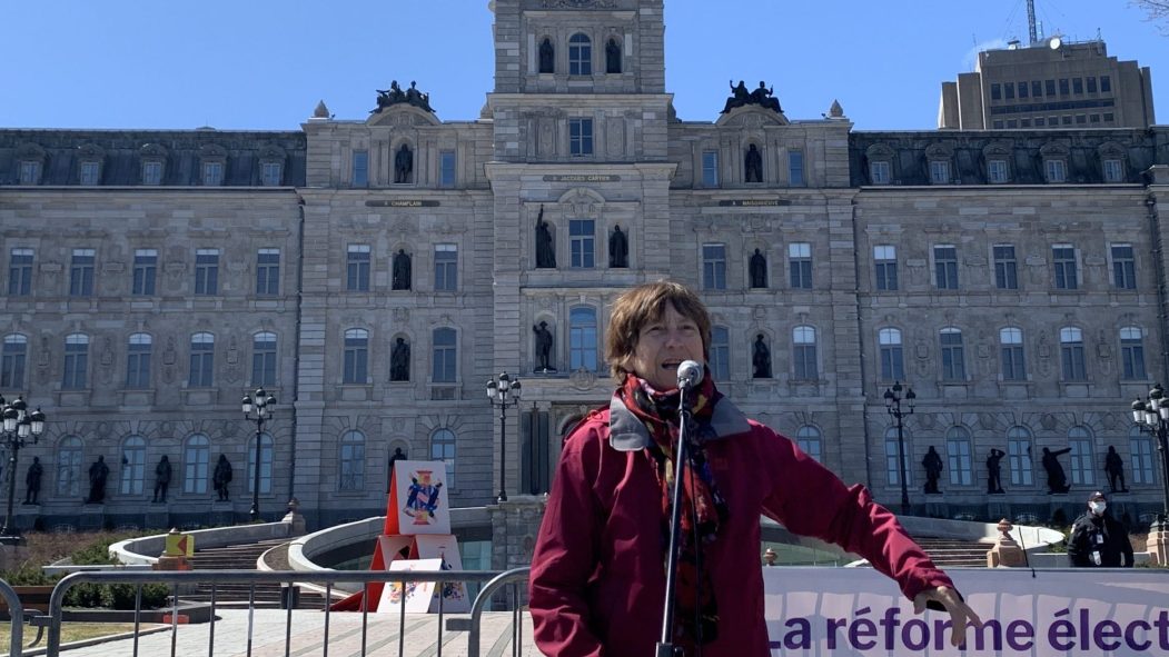 La vice-présidente du Mouvement démocratie nouvelle et ex-députée de Québec solidaire, Françoise David