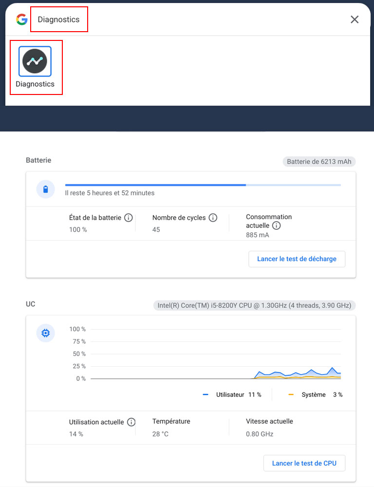 aper&ccedil;u nouveaut&eacute; test qualit&eacute; vie batterie Chromebook