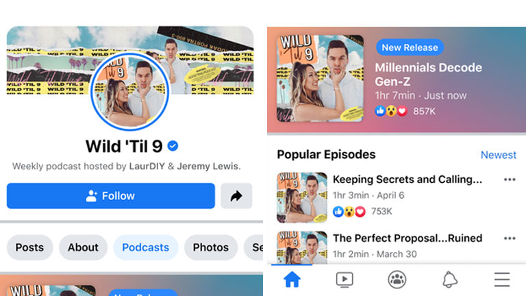 arriv&eacute;e imminente podcasts facebook