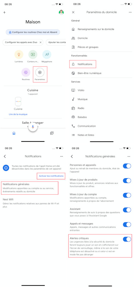  comment activer notification google home iPhone retrouver t&eacute;l&eacute;phone