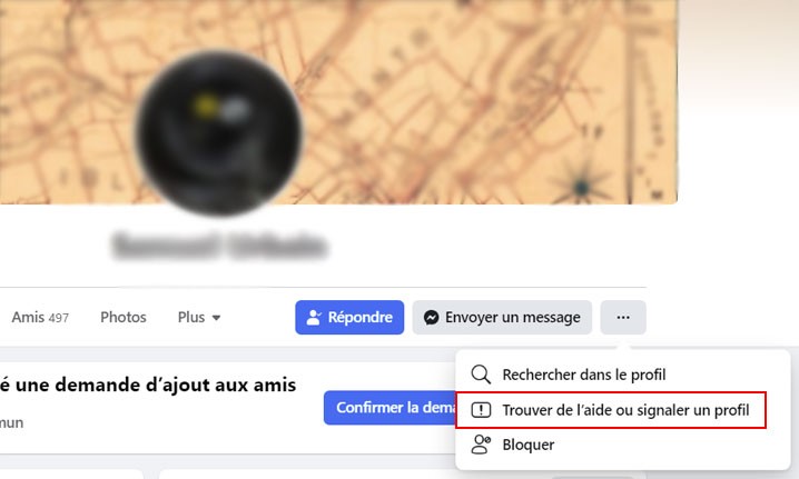 aper&ccedil;u comment signaler un faux profil facebook