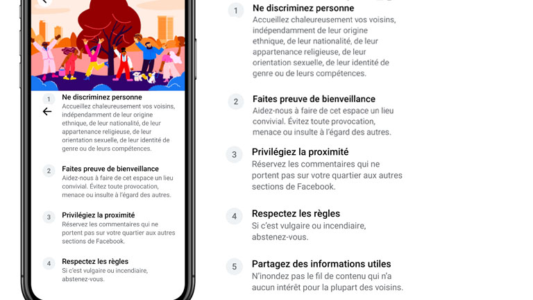 aper&ccedil;u r&egrave;glements &agrave; respecter adh&eacute;sion facebook quartiers