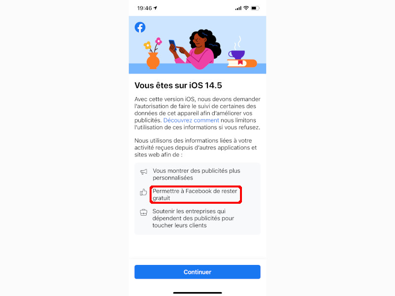 Facebook menace devenir payant iPhone