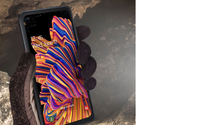 samsung galaxy xcover pro r&eacute;sistant eau poussi&egrave;re utilisation gants