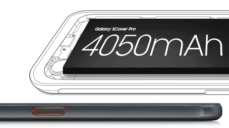 Le reste des spécifications caractéristique du Galaxy XCover Pro conviennent à une utilisation de base. samsung galaxy xcover pro résistant robuste utilisation quotidienne classique