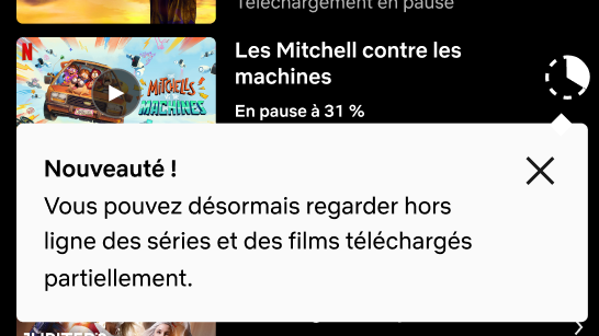 Vous pouvez enfin continuer à regarder votre série sur Netflix même si son téléchargement n'est pas fini