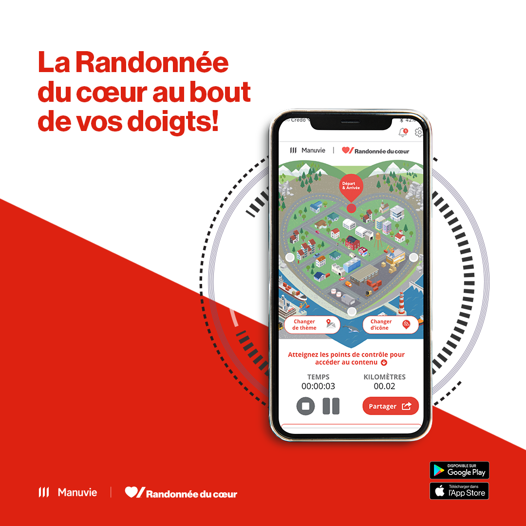 Courir, pédaler et marcher pour le coeur.