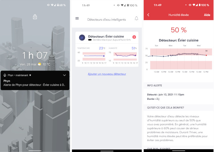 Applications d&eacute;tecteurs fuites eau Phyn