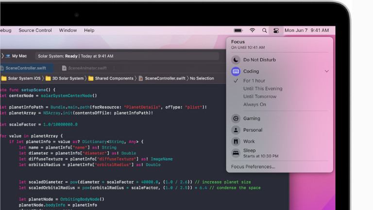 Focus mise &agrave; jour macOS Monterey