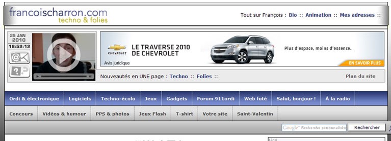 site francoischarron.com 2010 techno et folies