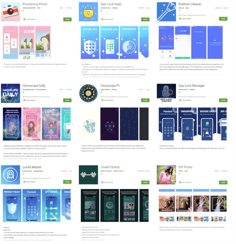 9 applications Android infect&eacute; par un cheval de Troie et cherchant &agrave; voler les identifiants Facebook.