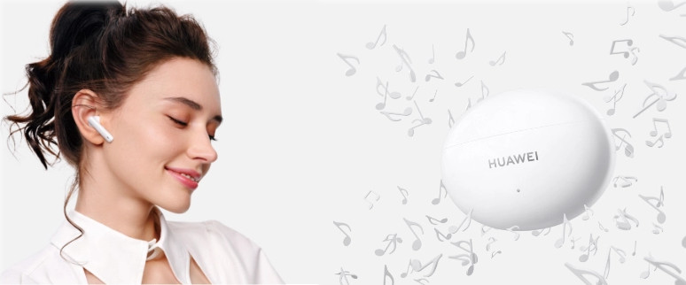 Huawei &eacute;couteurs-boutons Free Buds 4i musique