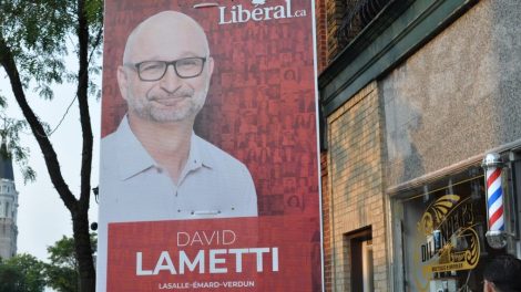 Pancarte électorale de David Lametti.