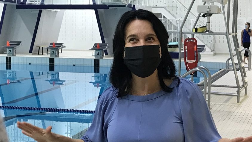 Valérie Plante à la piscine Henri-Bourassa