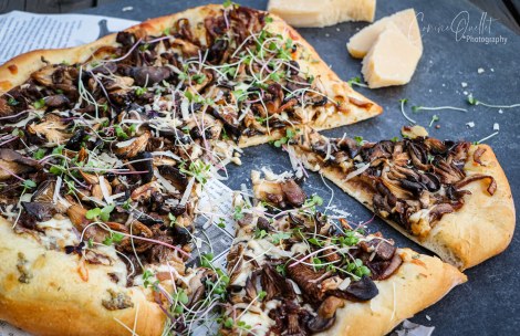 La pizza aux pleurotes de Corine Ouellet
