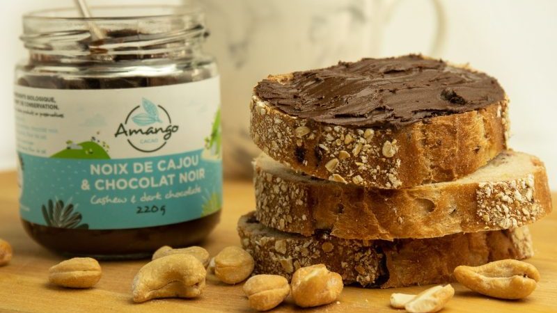 La nouvelle tartinade aux noix de cajou et au chocolat noir d’Amango Cacao.