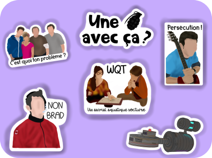 Les autocollants de s&eacute;ries qu&eacute;b&eacute;coises de La Shop &agrave; Collants.