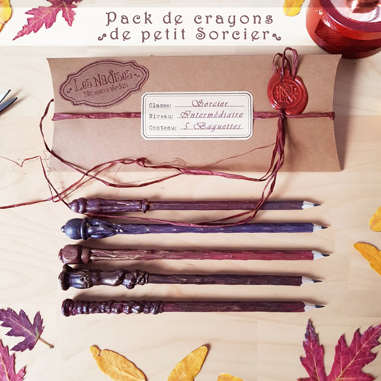 Le pack de crayons pour «sorciers» de l'entreprise Les Nadises.