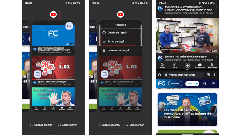Comment avoir deux applications sur le m&ecirc;me &eacute;cran t&eacute;l&eacute;phone tablette Android